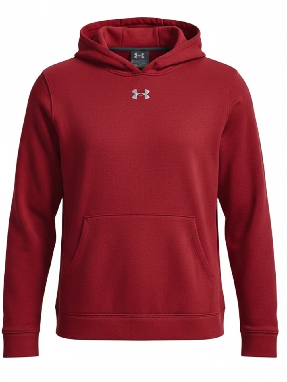 UNDER ARMOUR Boys' Hustle Fleece Hoodie Red w/Kangaroo Pouch SZ YXL